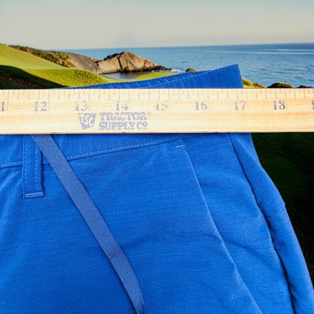 Fabletics Mens Only-Go Pants Navy Blue Golf Commuter Technical Trousers 34x28